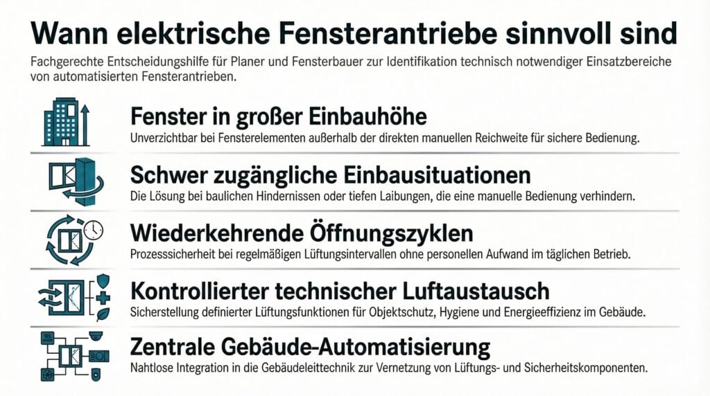 Fenster in großer Einbauhöhe bei Vent Systems HDI GmbH.